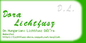 dora lichtfusz business card